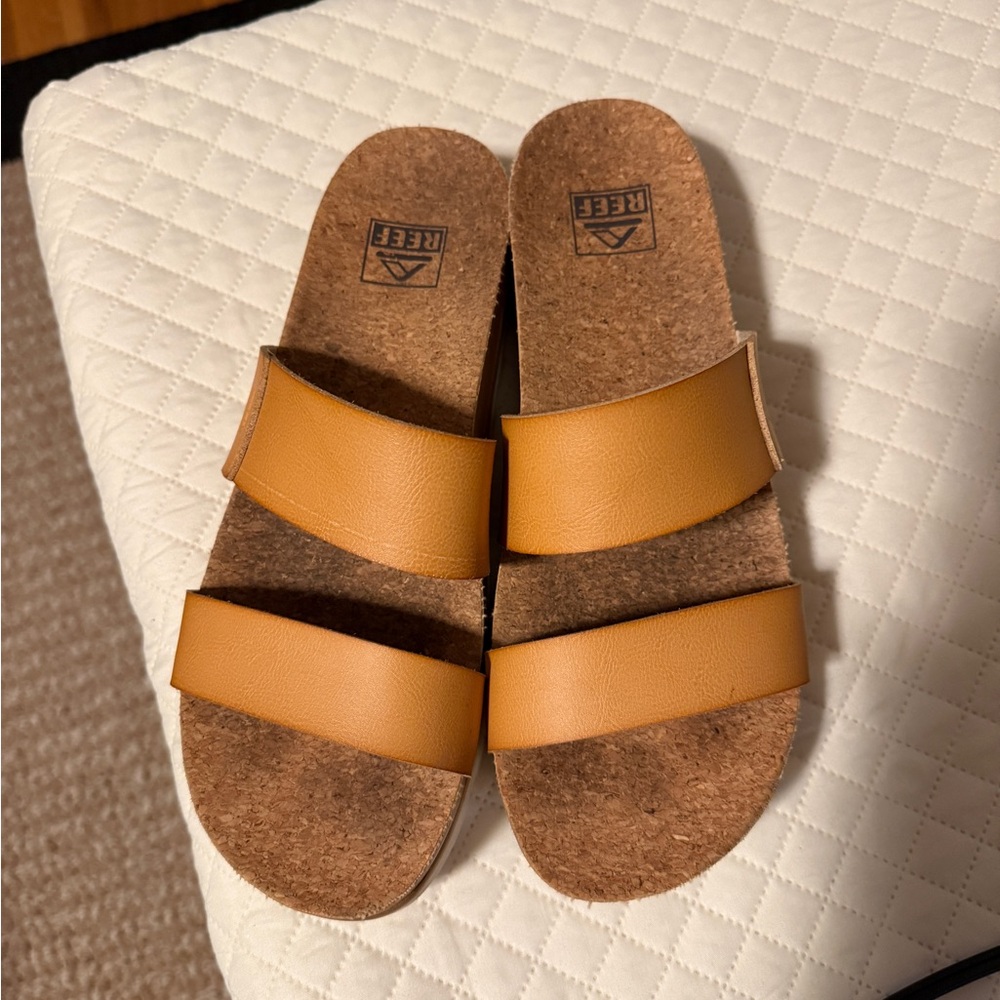 Reef Tan Slide Sandals